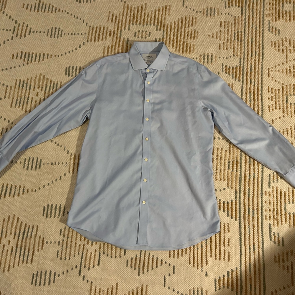 Charles Tyrwhitt Light Blue Dress Shirt - 17/35 in.  Wear with cuff links.